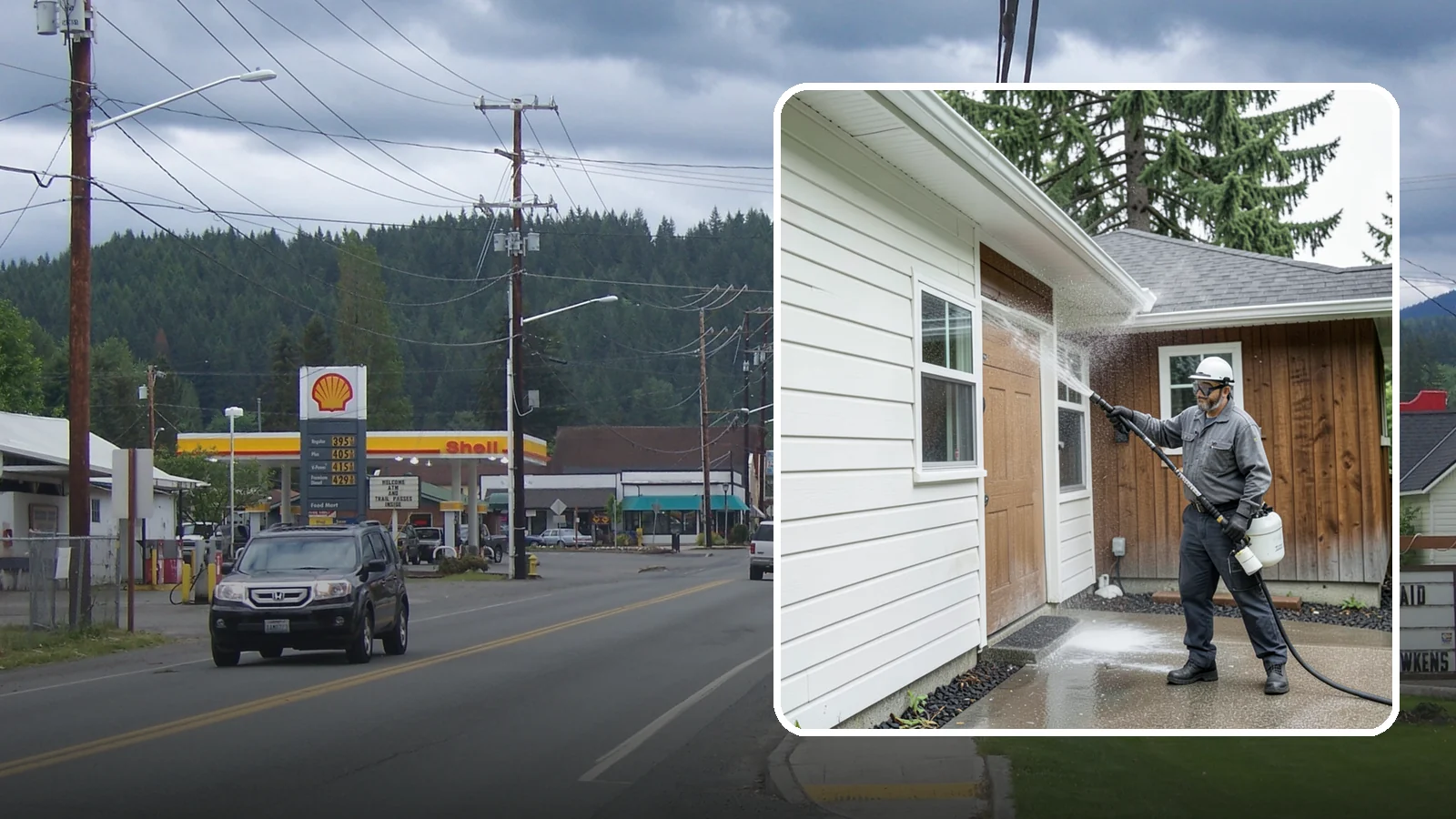 New Homeowner Exterior Cleaning in Granite Falls, Snohomish County, WA - New homeowner exterior cleaning welcomes you to your home with a complete outside wash that establishes a clean baseline to...