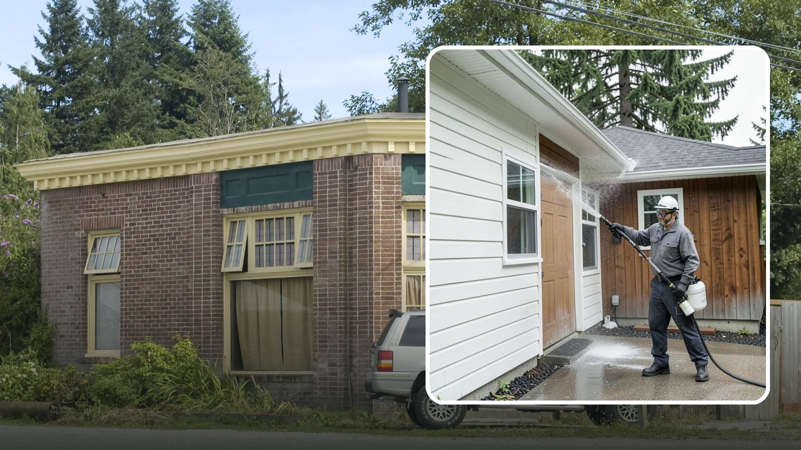 New Homeowner Exterior Cleaning in Hamilton, Skagit County, WA - New homeowner exterior cleaning welcomes you to your home with a complete outside wash that establishes a clean baseline to...