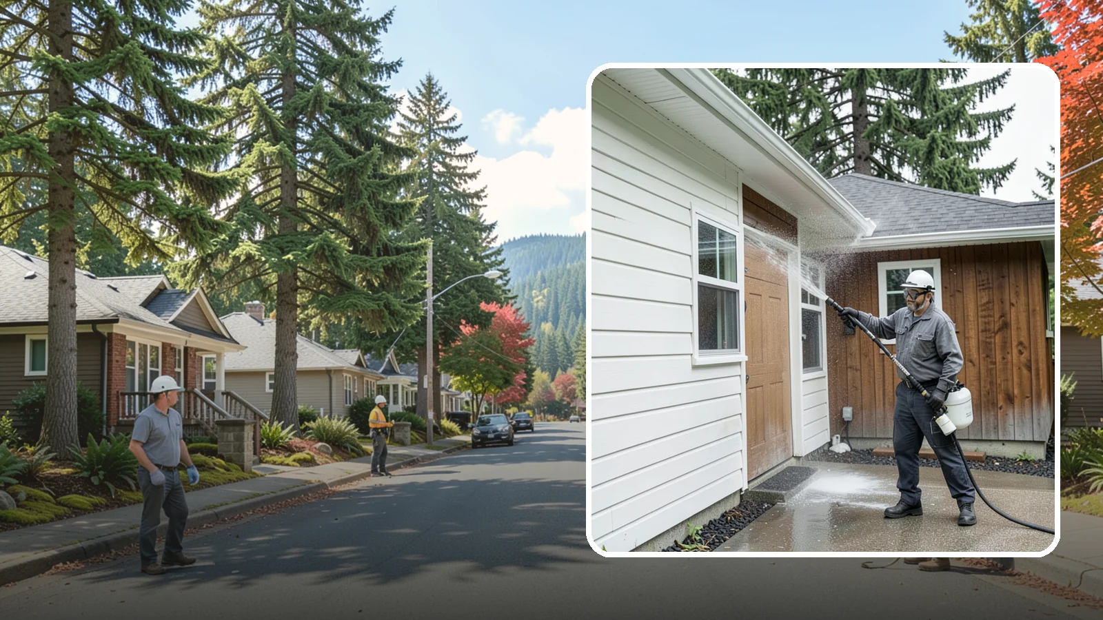 New Homeowner Exterior Cleaning in Hunts Point, King County, WA - New homeowner exterior cleaning welcomes you to your home with a complete outside wash that establishes a clean baseline to...