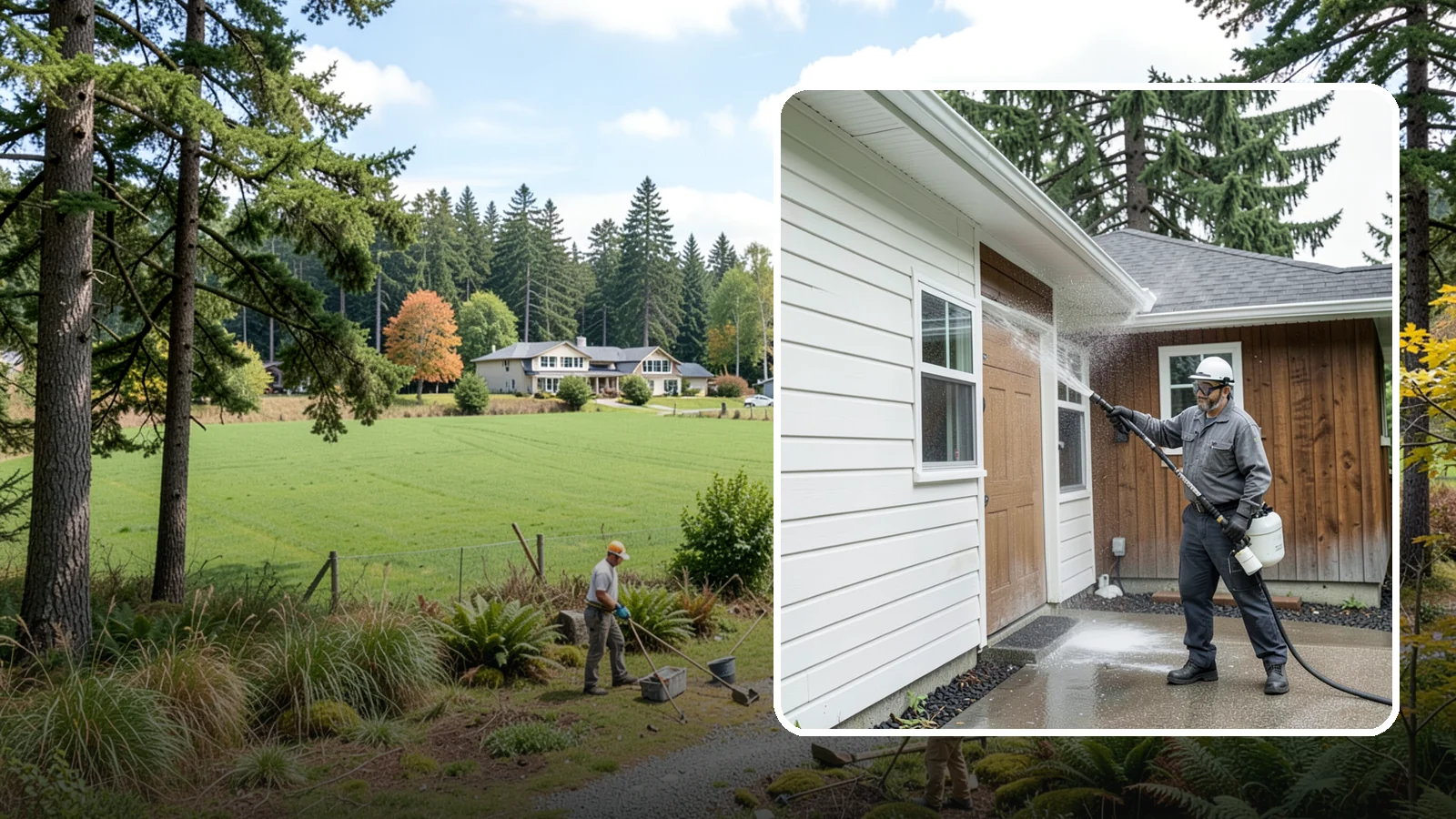 New Homeowner Exterior Cleaning in Lyman, Skagit County, WA - New homeowner exterior cleaning welcomes you to your home with a complete outside wash that establishes a clean baseline to...