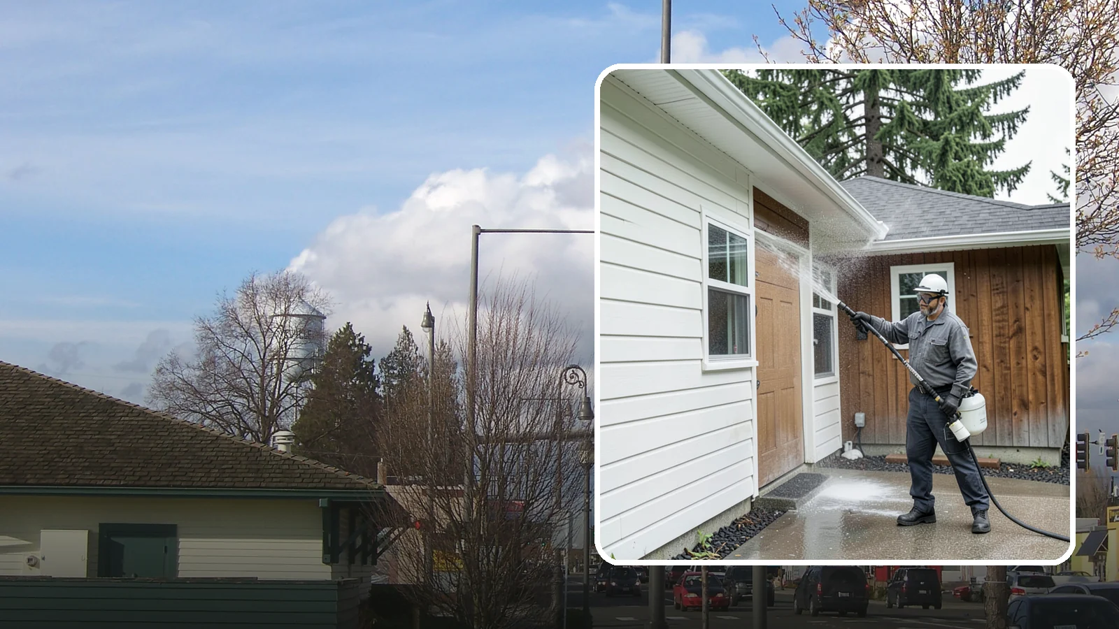 New Homeowner Exterior Cleaning in Marysville, Snohomish County, WA - New homeowner exterior cleaning welcomes you to your home with a complete outside wash that establishes a clean baseline to...
