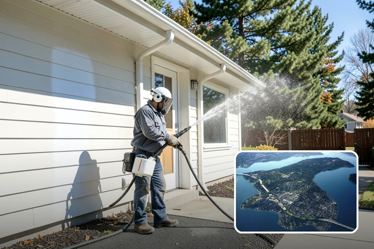 New Homeowner Exterior Cleaning in Mercer Island, King County, WA - Establishes a clean exterior baseline for new owners