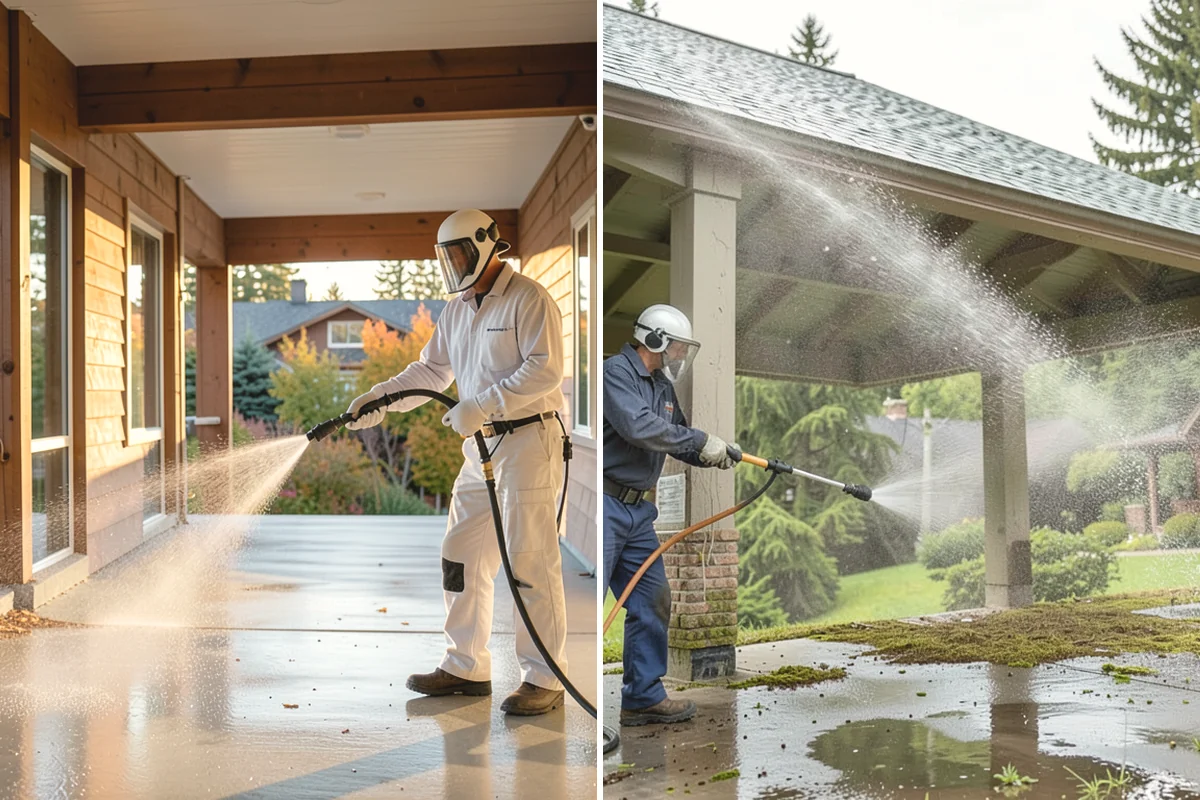 New Homeowner Exterior Cleaning in Mercer Island, King County, WA - Tour the new property and note every exterior surface