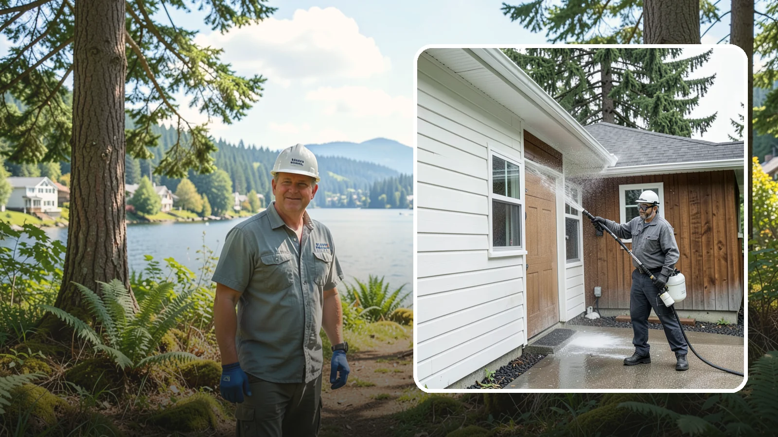 New Homeowner Exterior Cleaning in Milton, King County, WA - New homeowner exterior cleaning welcomes you to your home with a complete outside wash that establishes a clean baseline to...