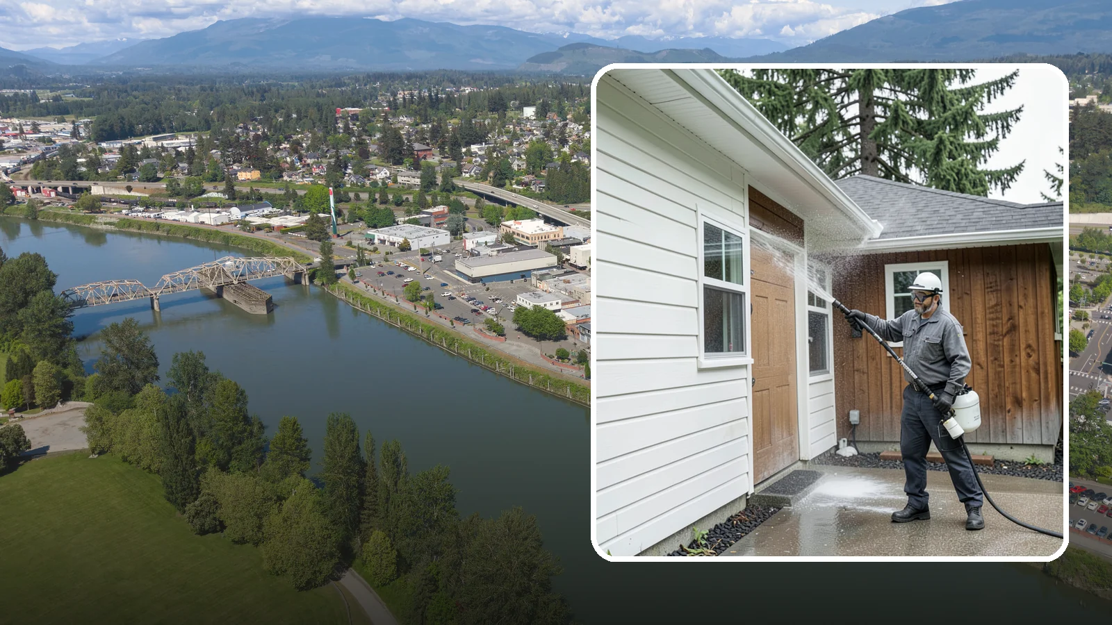 New Homeowner Exterior Cleaning in Mount Vernon, Skagit County, WA - New homeowner exterior cleaning welcomes you to your home with a complete outside wash that establishes a clean baseline to...