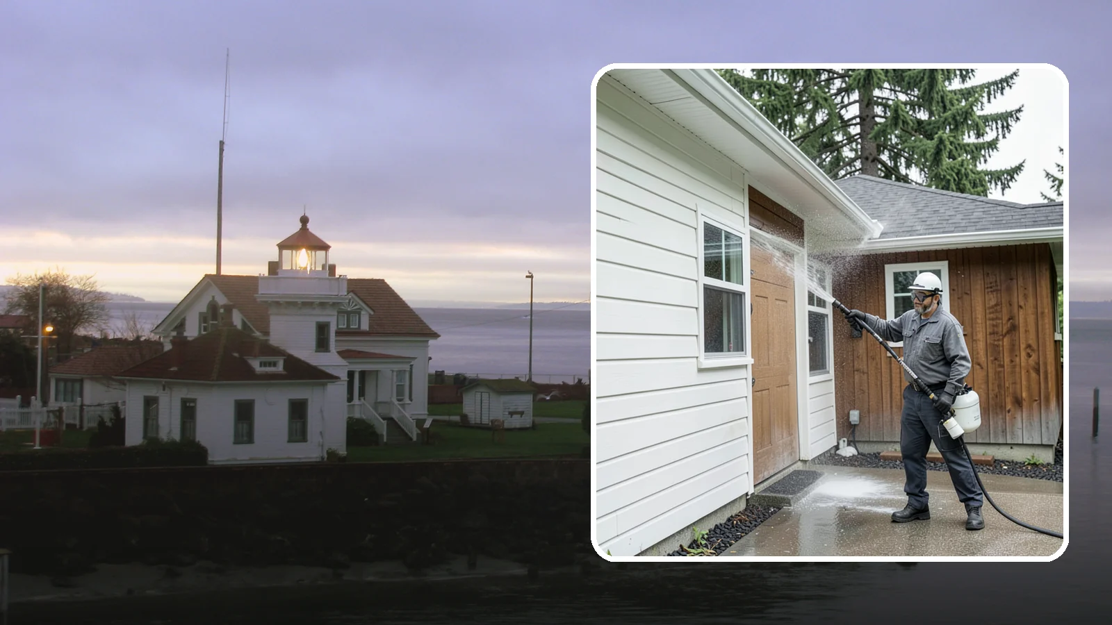 New Homeowner Exterior Cleaning in Mukilteo, Snohomish County, WA - New homeowner exterior cleaning welcomes you to your home with a complete outside wash that establishes a clean baseline to...