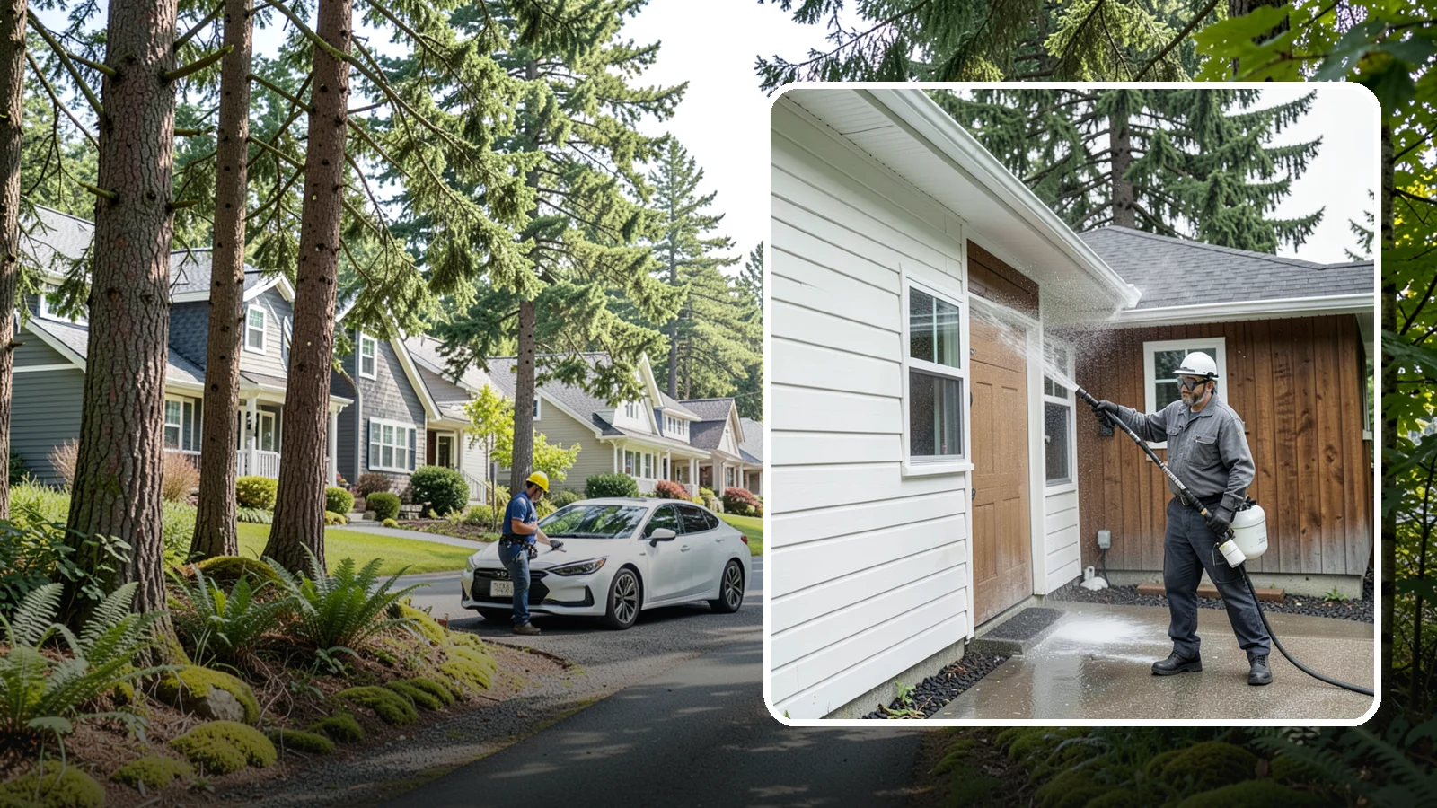 New Homeowner Exterior Cleaning in Normandy Park, King County, WA - New homeowner exterior cleaning welcomes you to your home with a complete outside wash that establishes a clean baseline to...