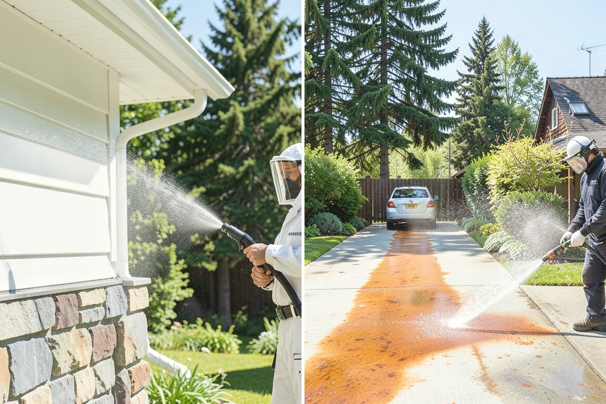 New Homeowner Exterior Cleaning in North Bend, King County, WA - Tour the new property and note every exterior surface