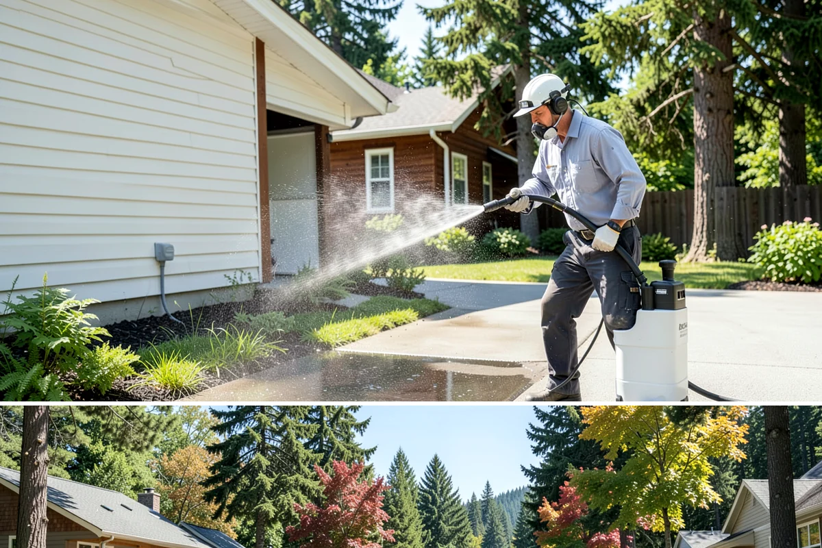 New Homeowner Exterior Cleaning in Orting, Pierce County, WA - Best done soon after moving in, during a dry stretch, to reset the exterior before starting a regular maintenance routine.