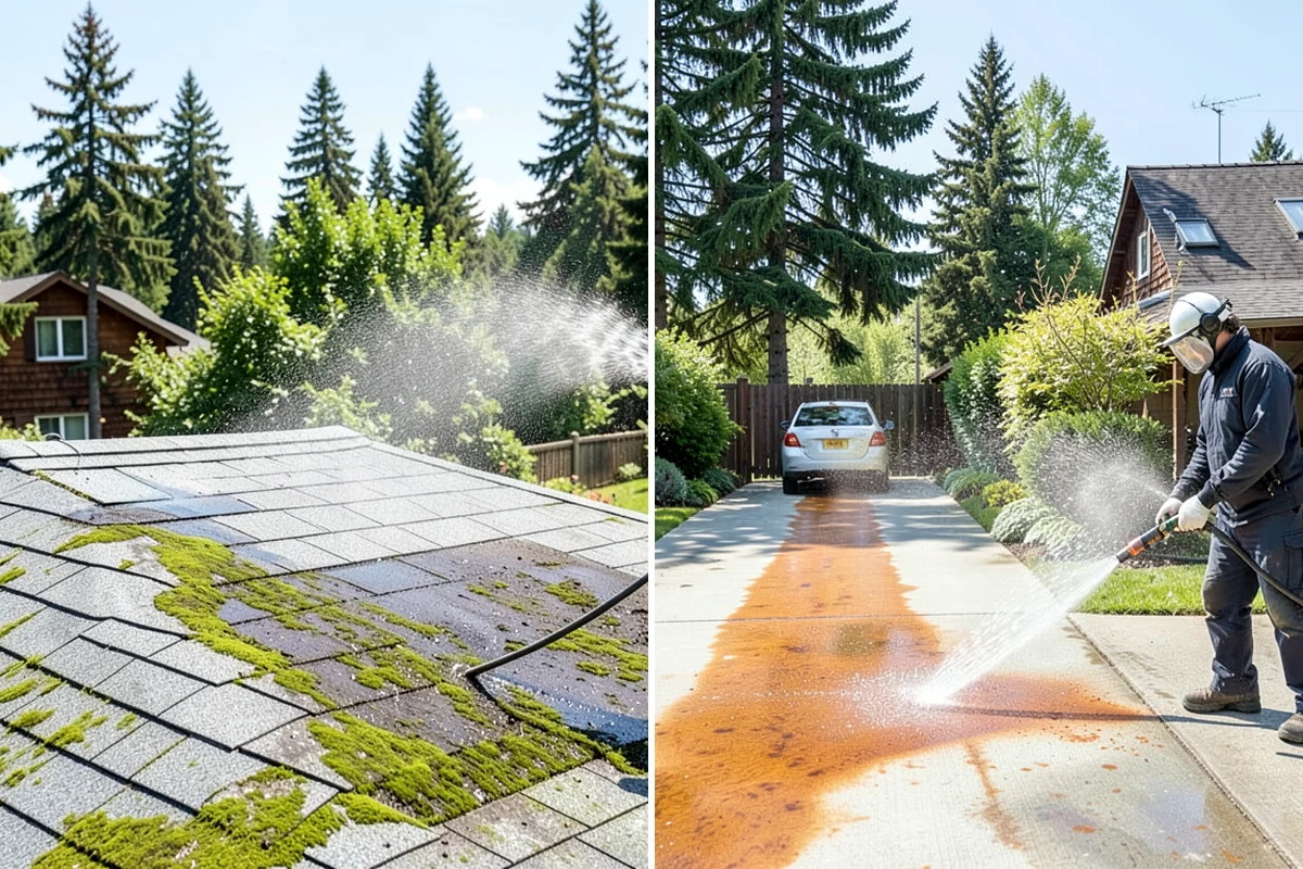 New Homeowner Exterior Cleaning in Puyallup, Pierce County, WA - Tour the new property and note every exterior surface