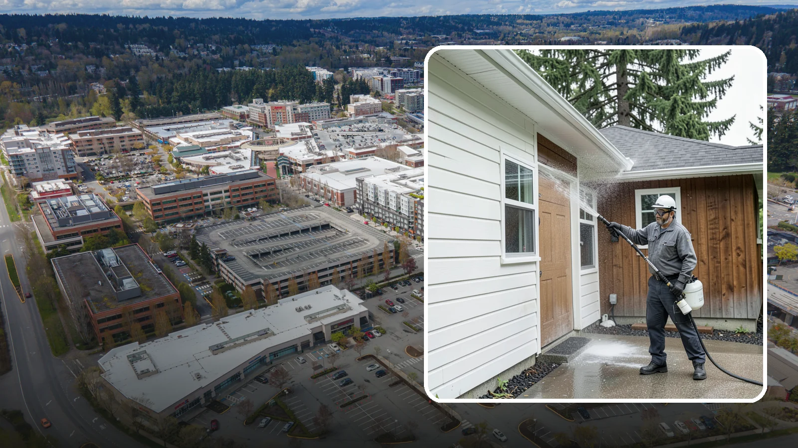 New Homeowner Exterior Cleaning in Redmond, King County, WA - New homeowner exterior cleaning welcomes you to your home with a complete outside wash that establishes a clean baseline to...
