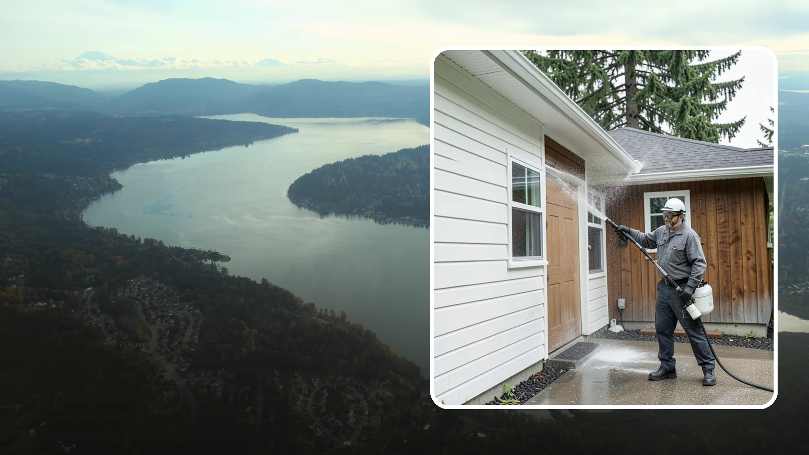 New Homeowner Exterior Cleaning in Sammamish, King County, WA - New homeowner exterior cleaning welcomes you to your home with a complete outside wash that establishes a clean baseline to...