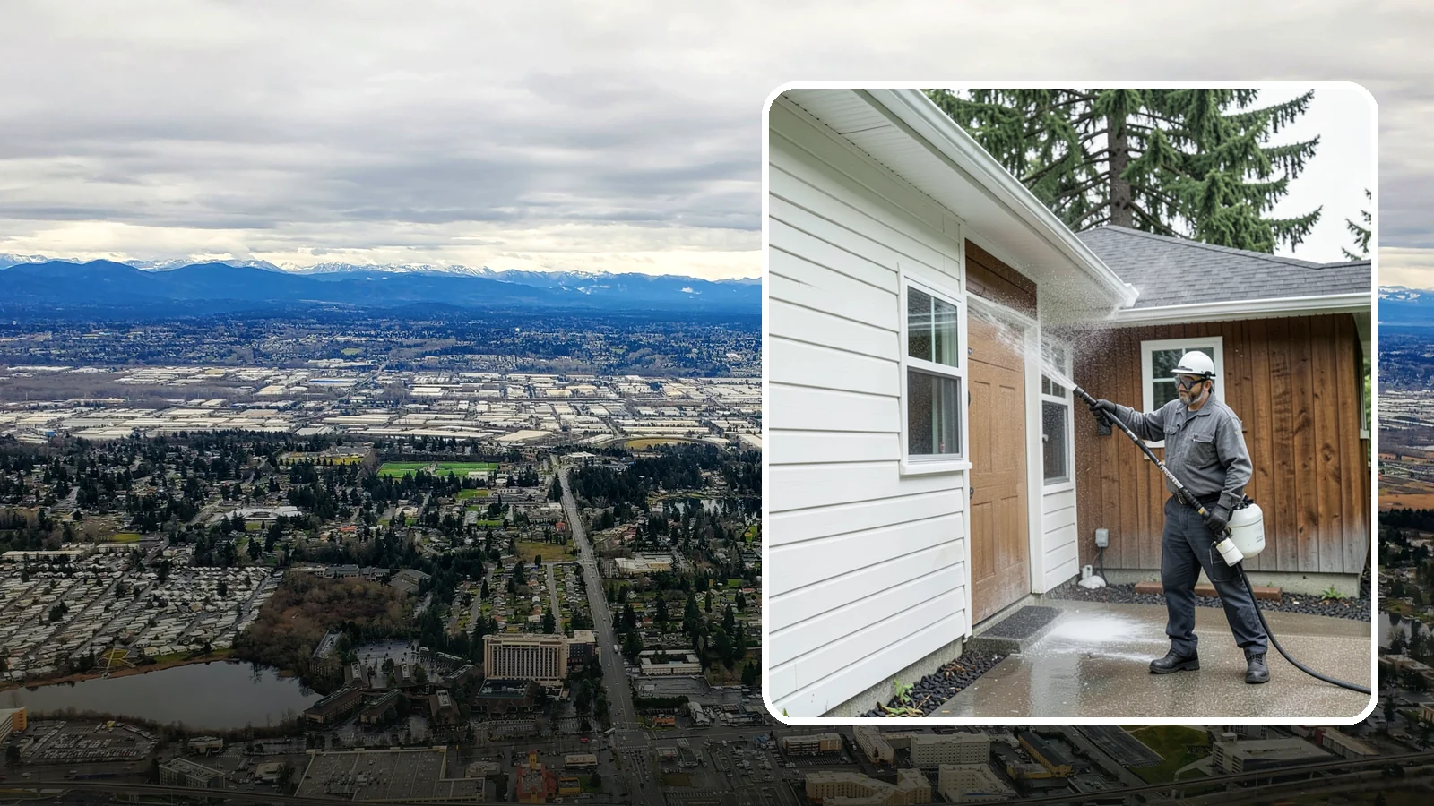 New Homeowner Exterior Cleaning in SeaTac, King County, WA - New homeowner exterior cleaning welcomes you to your home with a complete outside wash that establishes a clean baseline to...