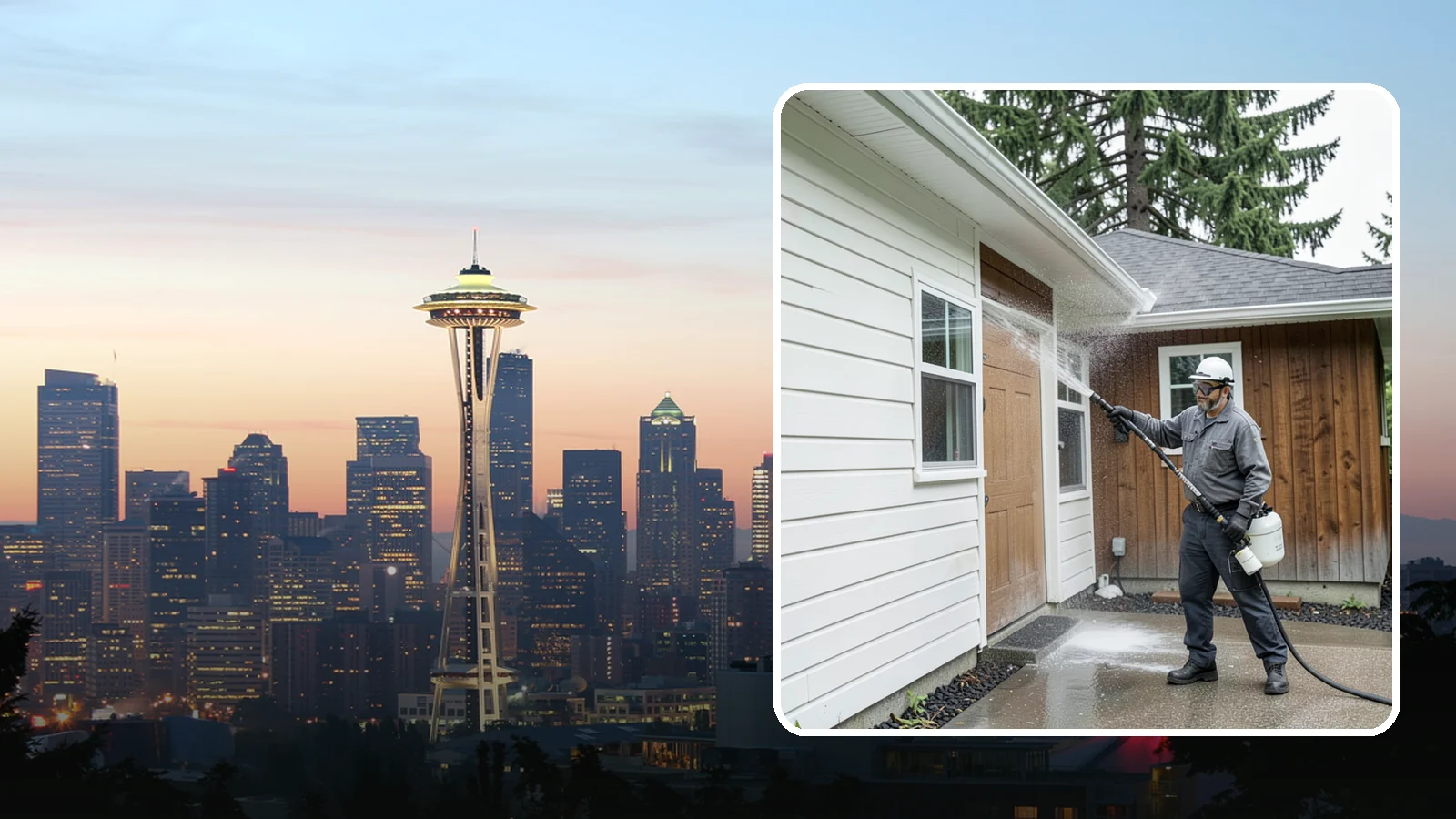 New Homeowner Exterior Cleaning in Seattle, King County, WA - New homeowner exterior cleaning welcomes you to your home with a complete outside wash that establishes a clean baseline to...