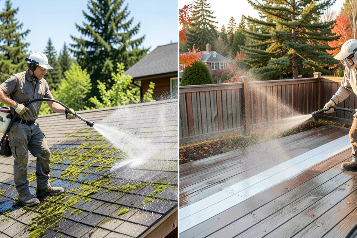 New Homeowner Exterior Cleaning in Snoqualmie, King County, WA - Tour the new property and note every exterior surface