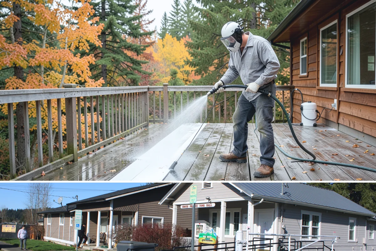 New Homeowner Exterior Cleaning in South Prairie, Pierce County, WA - Best done soon after moving in, during a dry stretch, to reset the exterior before starting a regular maintenance routine.