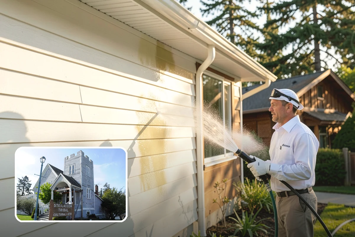 New Homeowner Exterior Cleaning in Steilacoom, Pierce County, WA - Establishes a clean exterior baseline for new owners