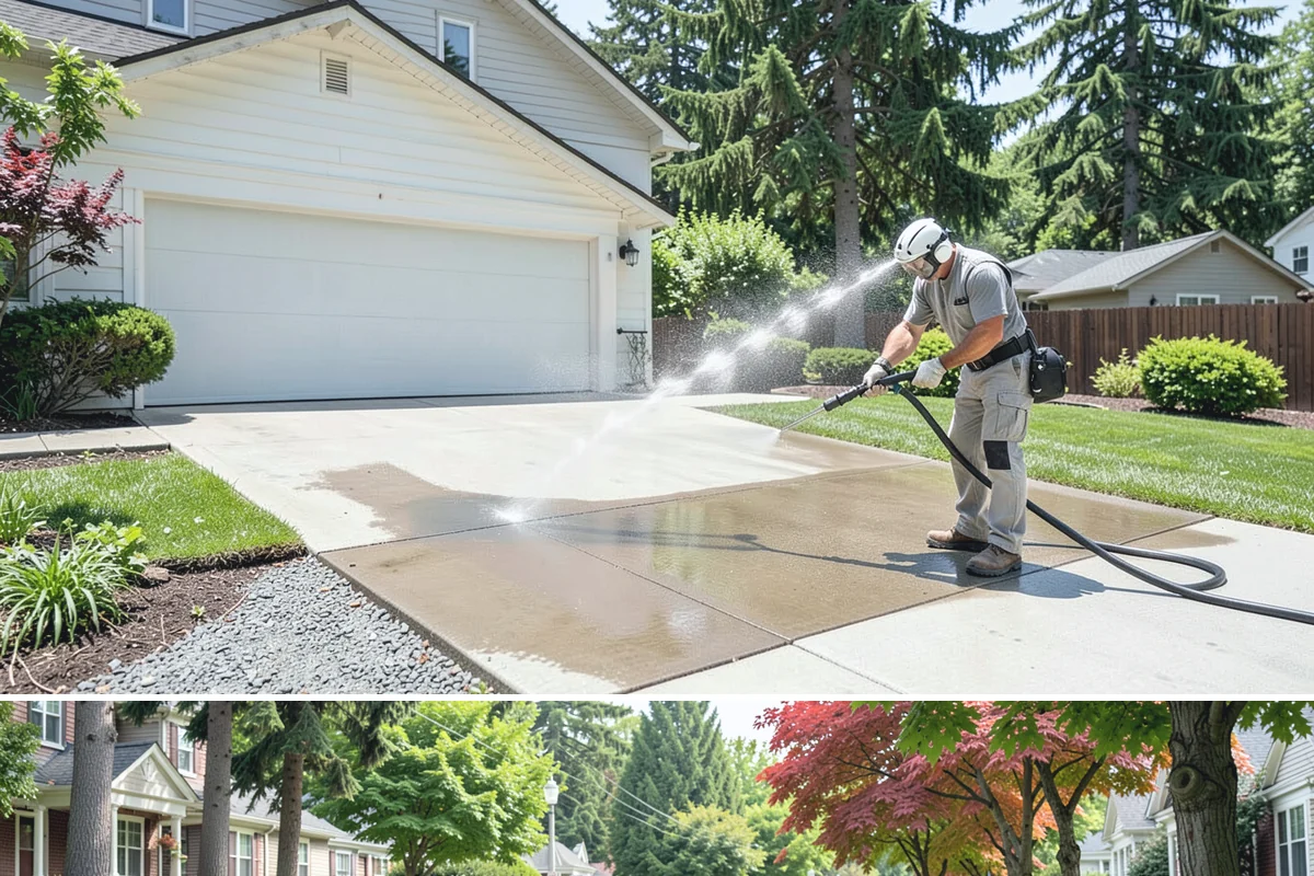 Office Building Washing in Beaux Arts Village, King County, WA - Annual washing in mid-summer captures the best drying conditions, with entry areas refreshed each quarter.