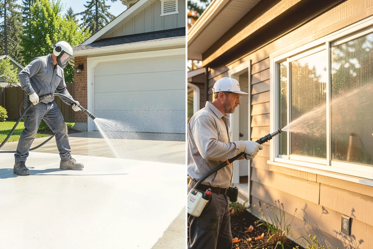 Office Building Washing in Brier, Snohomish County, WA - Survey cladding materials and pressure tolerances