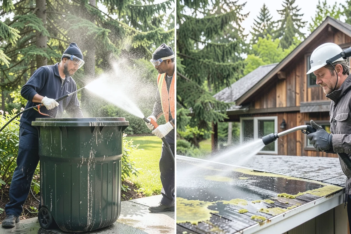 Office Building Washing in Buckley, Pierce County, WA - Survey cladding materials and pressure tolerances