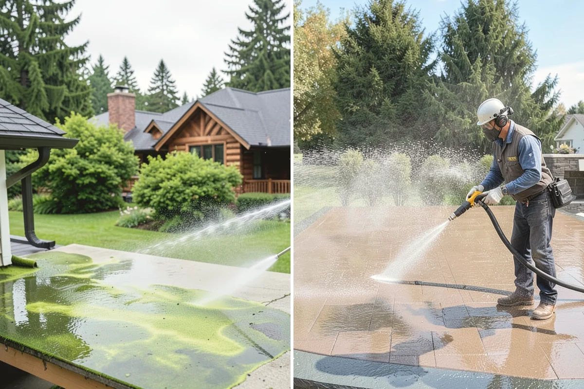 Office Building Washing in Burien, King County, WA - Survey cladding materials and pressure tolerances