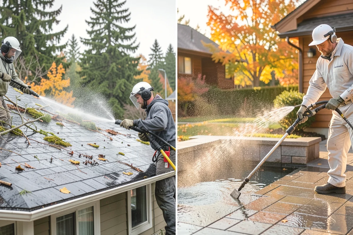 Office Building Washing in Burlington, Skagit County, WA - Survey cladding materials and pressure tolerances
