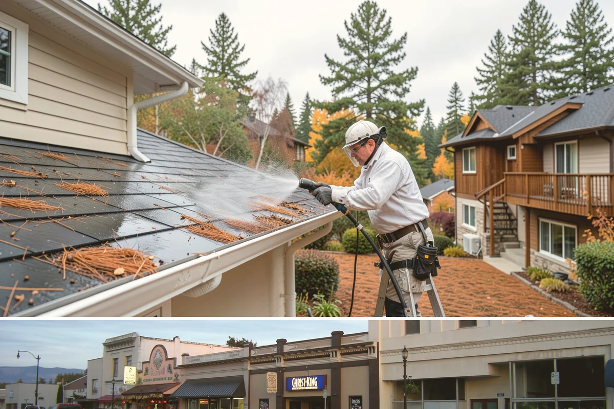 Office Building Washing in Burlington, Skagit County, WA - Annual washing in mid-summer captures the best drying conditions, with entry areas refreshed each quarter.