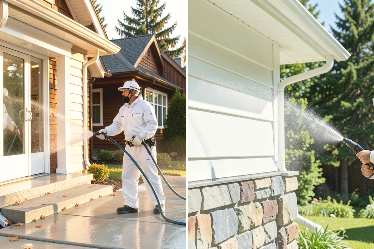 Office Building Washing in Carnation, King County, WA - Survey cladding materials and pressure tolerances