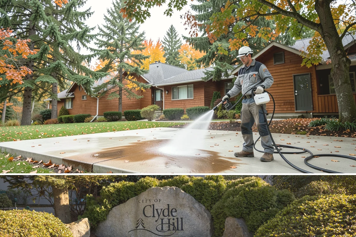 Office Building Washing in Clyde Hill, King County, WA - Annual washing in mid-summer captures the best drying conditions, with entry areas refreshed each quarter.