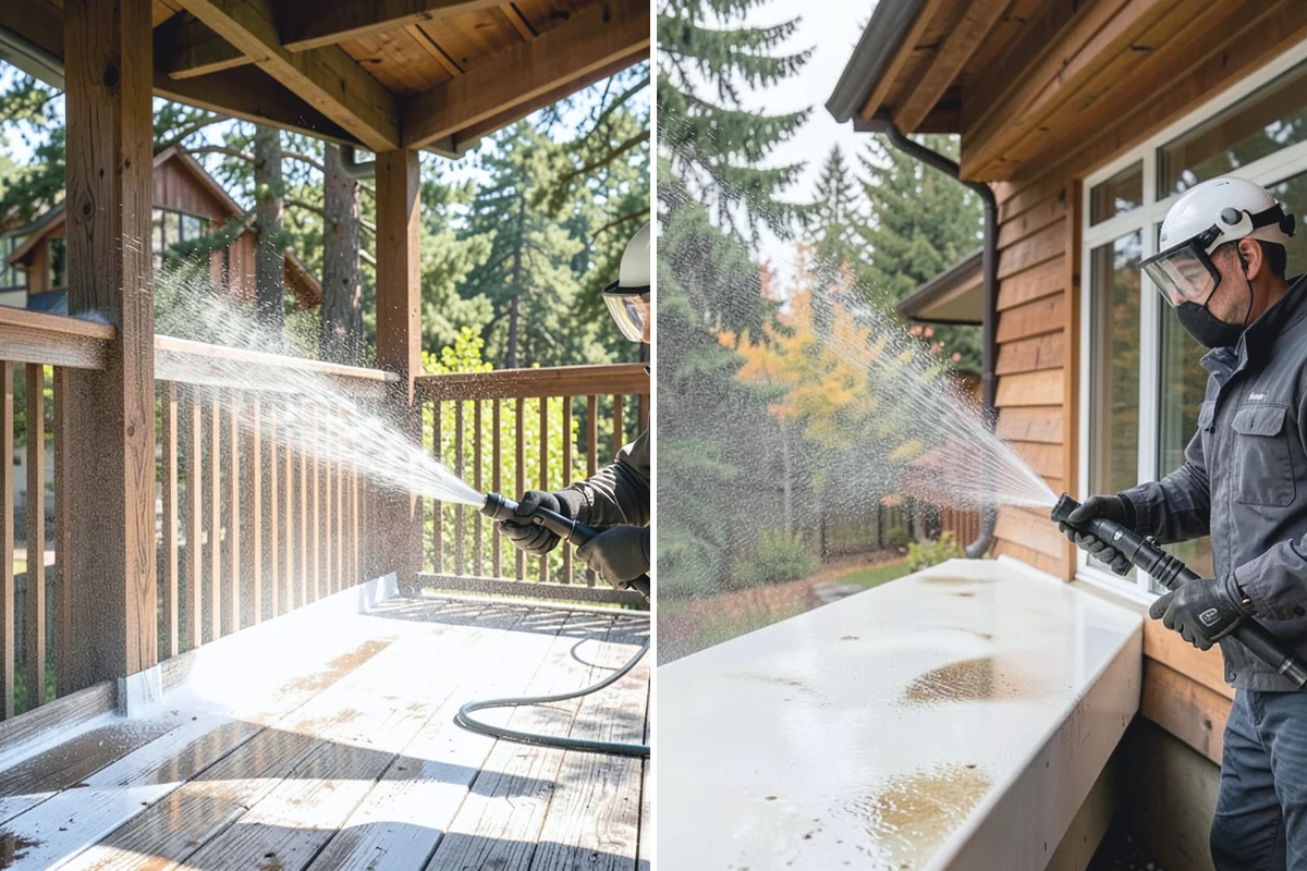 Office Building Washing in Darrington, Snohomish County, WA - Survey cladding materials and pressure tolerances