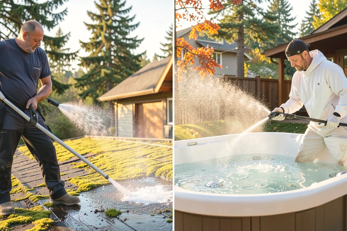Office Building Washing in Duvall, King County, WA - Survey cladding materials and pressure tolerances