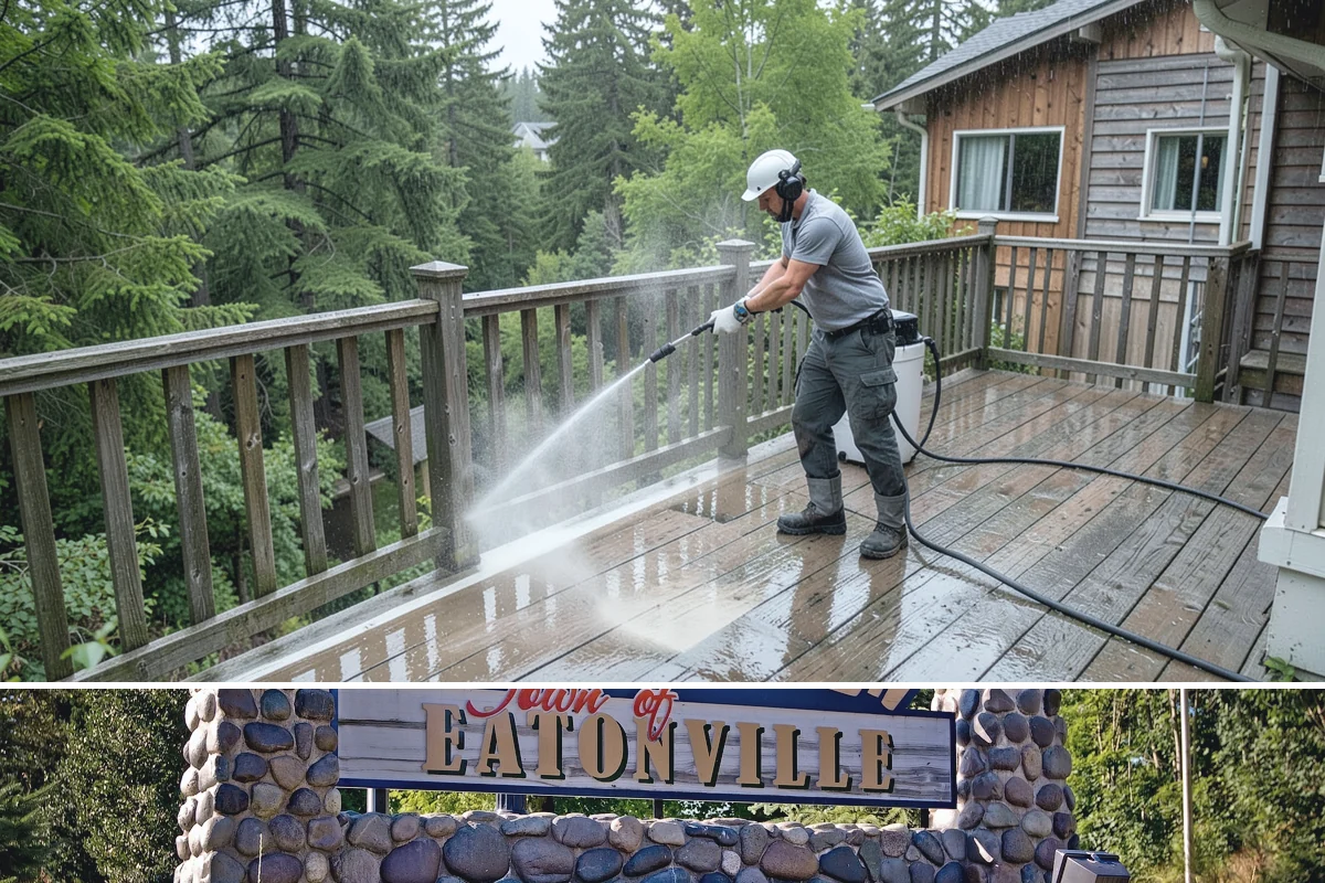 Office Building Washing in Eatonville, Pierce County, WA - Annual washing in mid-summer captures the best drying conditions, with entry areas refreshed each quarter.