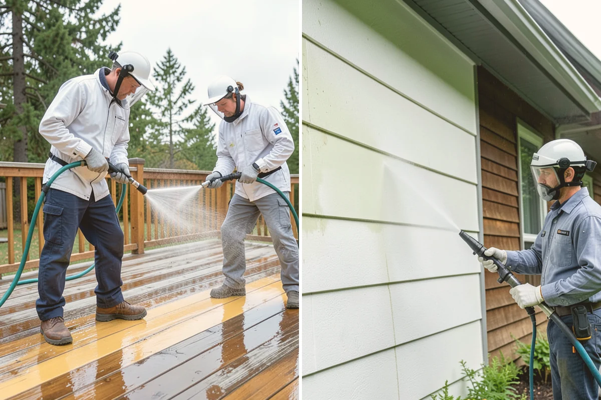Office Building Washing in Edmonds, Snohomish County, WA - Survey cladding materials and pressure tolerances