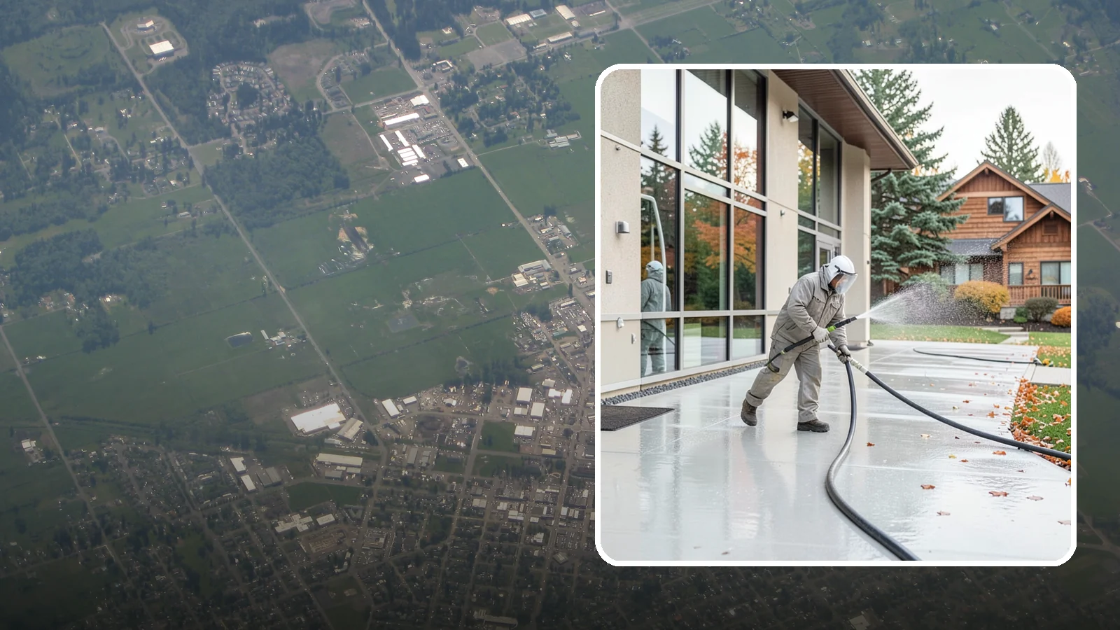 Office Building Washing in Enumclaw, King County, WA - Our team washes office building exteriors across Washington to keep entrances, walkways, and cladding crisp for staff and clients.