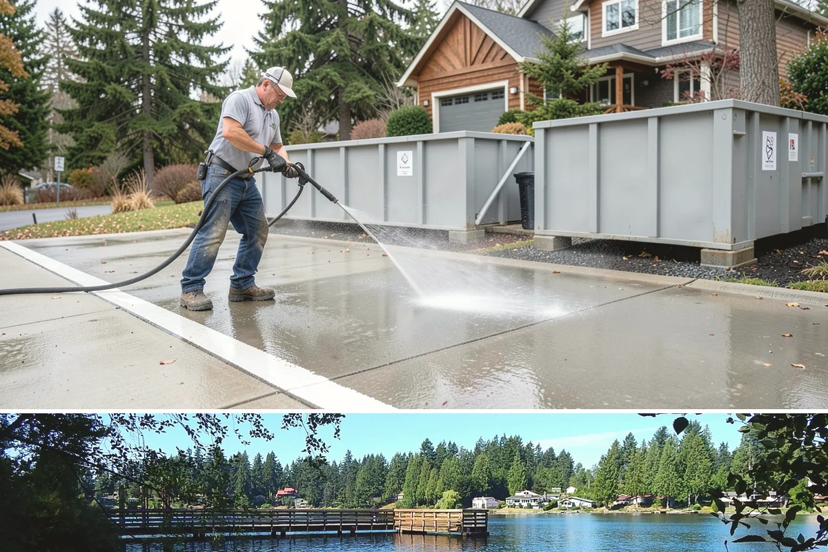 Office Building Washing in Federal Way, King County, WA - Annual washing in mid-summer captures the best drying conditions, with entry areas refreshed each quarter.