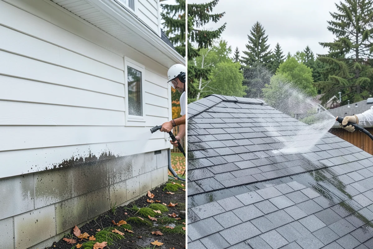 Office Building Washing in Hamilton, Skagit County, WA - Survey cladding materials and pressure tolerances