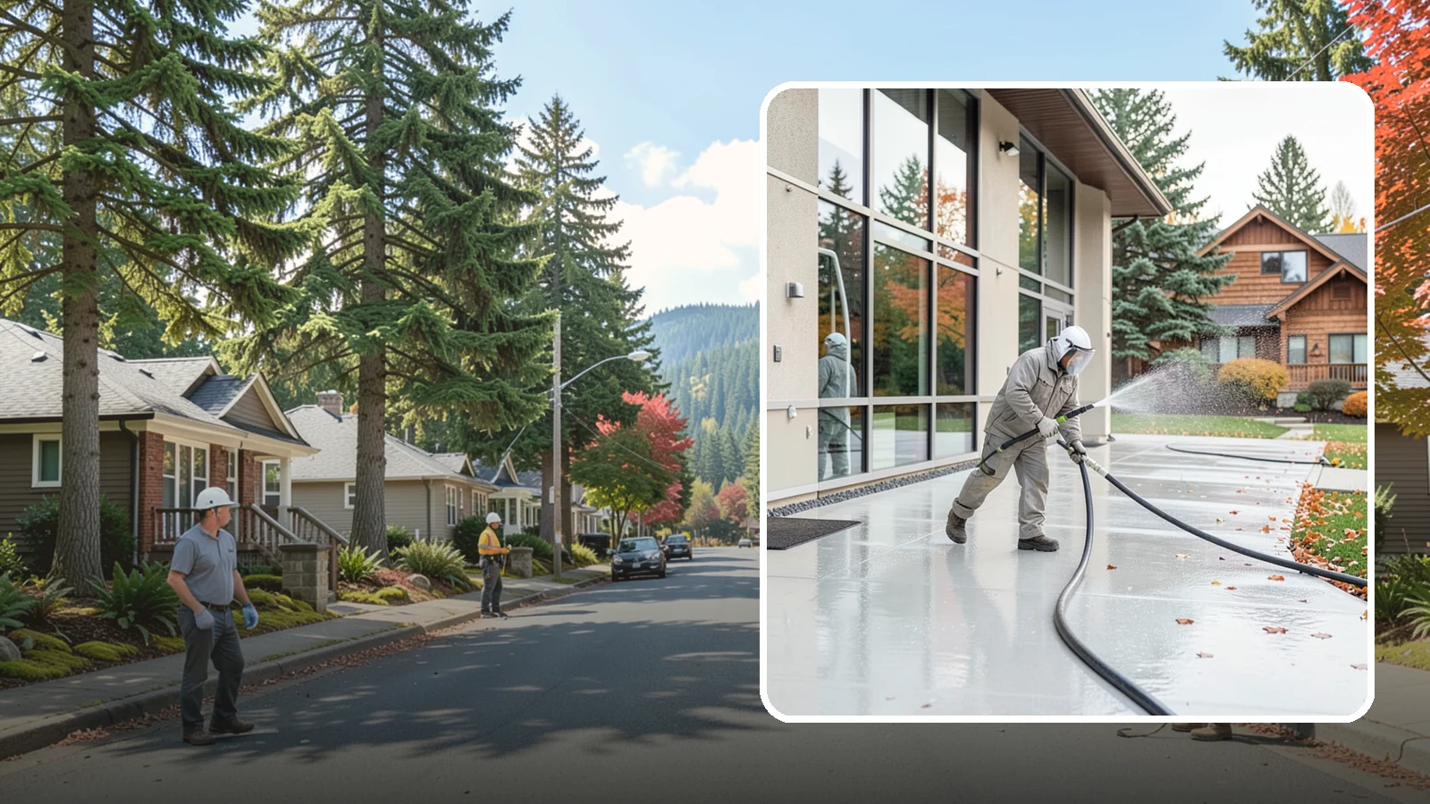 Office Building Washing in Hunts Point, King County, WA - Our team washes office building exteriors across Washington to keep entrances, walkways, and cladding crisp for staff and clients.