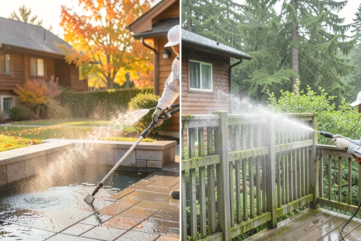 Office Building Washing in Issaquah, King County, WA - Survey cladding materials and pressure tolerances