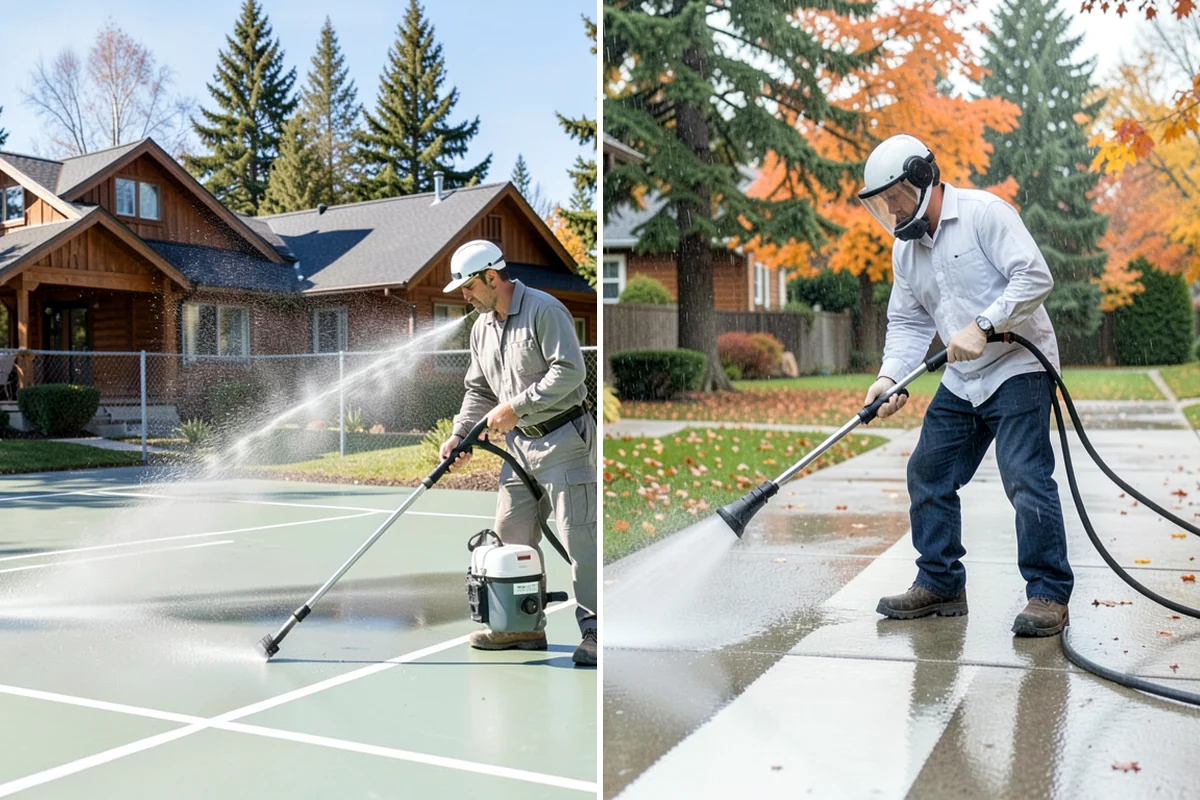 Office Building Washing in Kenmore, King County, WA - Survey cladding materials and pressure tolerances