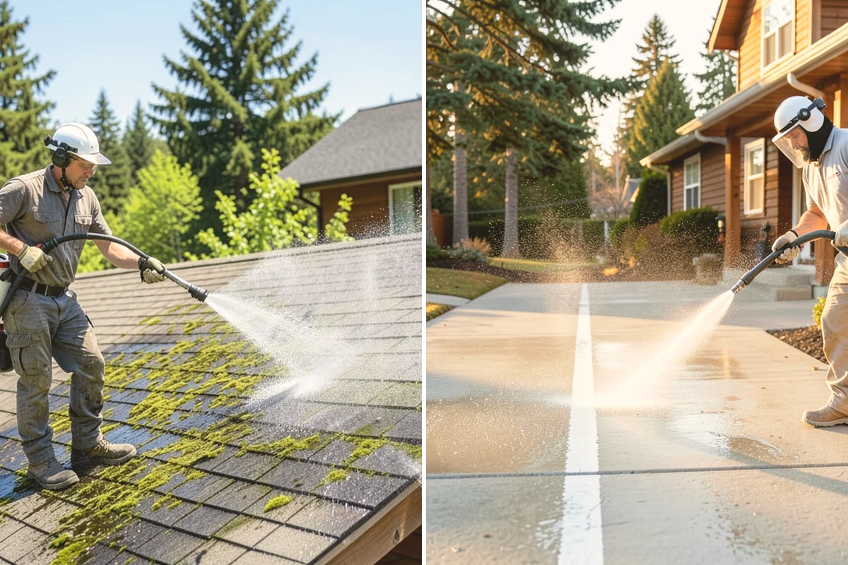 Office Building Washing in Kent, King County, WA - Survey cladding materials and pressure tolerances
