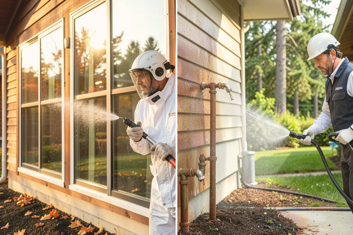 Office Building Washing in Kirkland, King County, WA - Survey cladding materials and pressure tolerances
