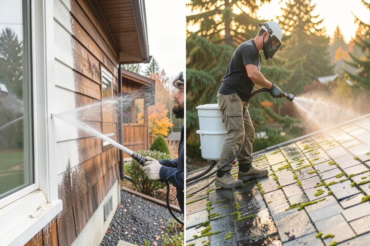 Office Building Washing in La Conner, Skagit County, WA - Survey cladding materials and pressure tolerances