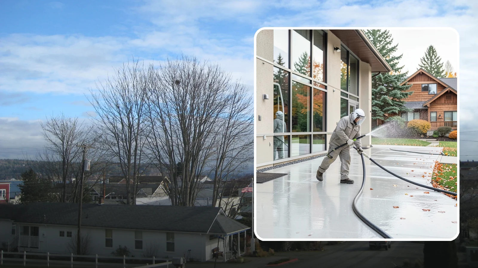 Office Building Washing in Langley, Island County, WA - Our team washes office building exteriors across Washington to keep entrances, walkways, and cladding crisp for staff and clients.