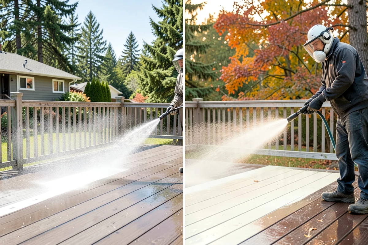 Office Building Washing in Maple Valley, King County, WA - Survey cladding materials and pressure tolerances