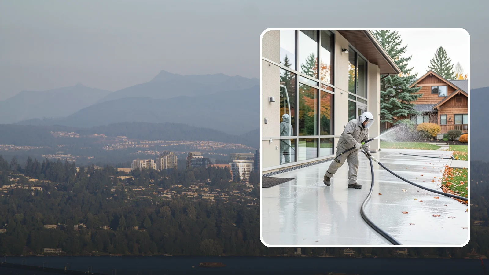 Office Building Washing in Medina, King County, WA - Our team washes office building exteriors across Washington to keep entrances, walkways, and cladding crisp for staff and clients.