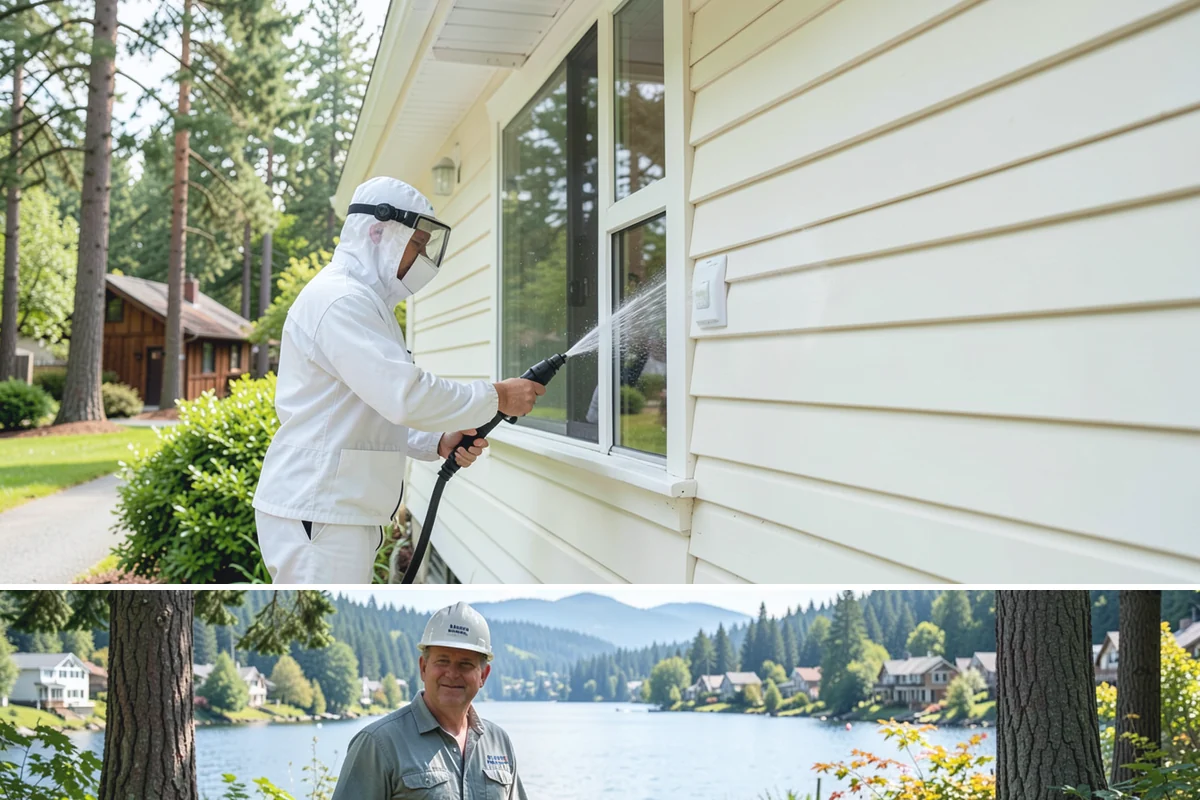 Office Building Washing in Milton, King County, WA - Annual washing in mid-summer captures the best drying conditions, with entry areas refreshed each quarter.