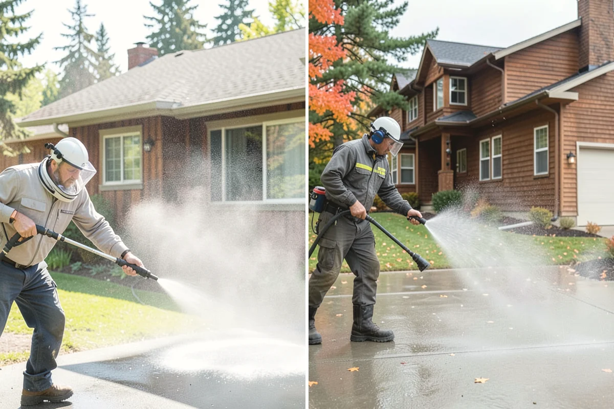 Office Building Washing in Monroe, Snohomish County, WA - Survey cladding materials and pressure tolerances
