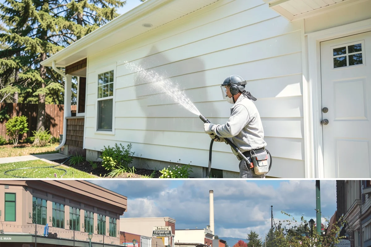 Office Building Washing in Monroe, Snohomish County, WA - Annual washing in mid-summer captures the best drying conditions, with entry areas refreshed each quarter.