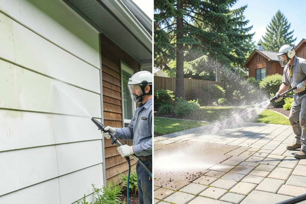 Office Building Washing in Mukilteo, Snohomish County, WA - Survey cladding materials and pressure tolerances
