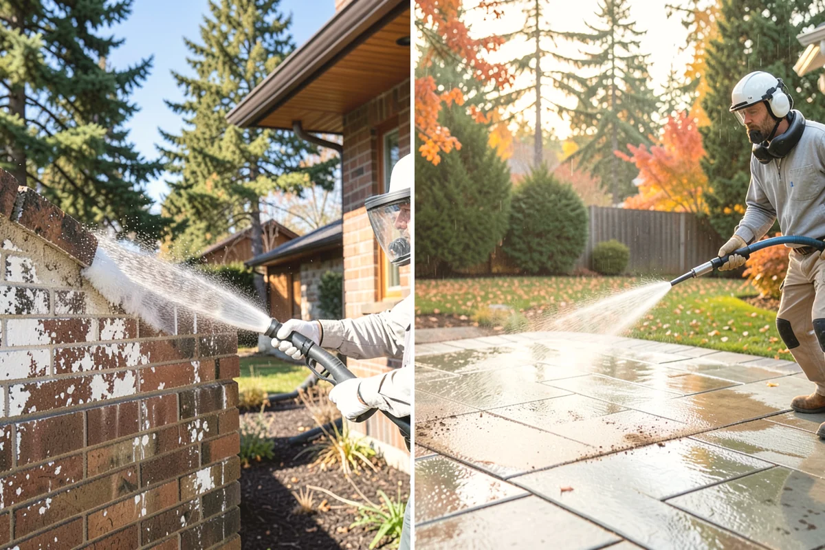 Office Building Washing in North Bend, King County, WA - Survey cladding materials and pressure tolerances